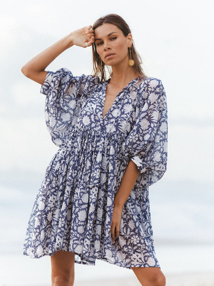 YUNE - Boho crochet-style mini dress