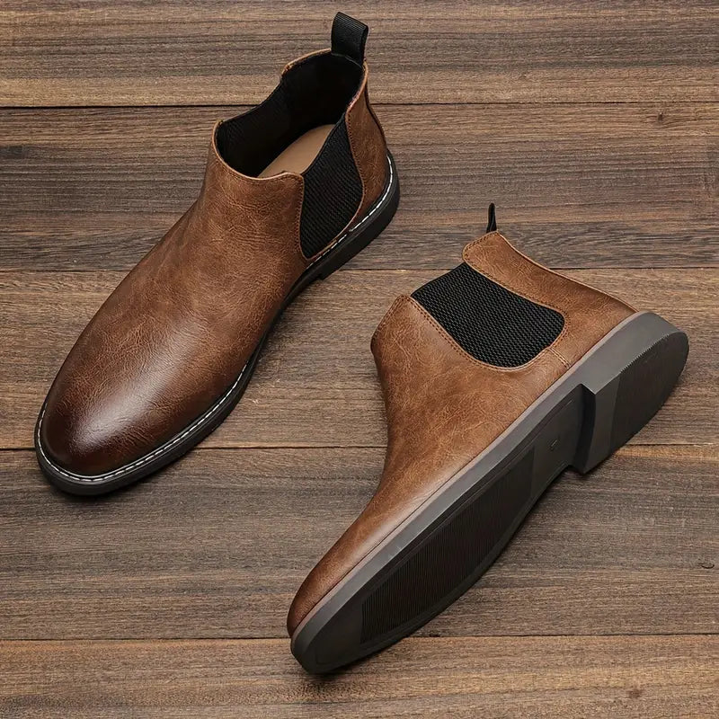 MASON -  Handcrafted Brown Leather Chelsea Boots