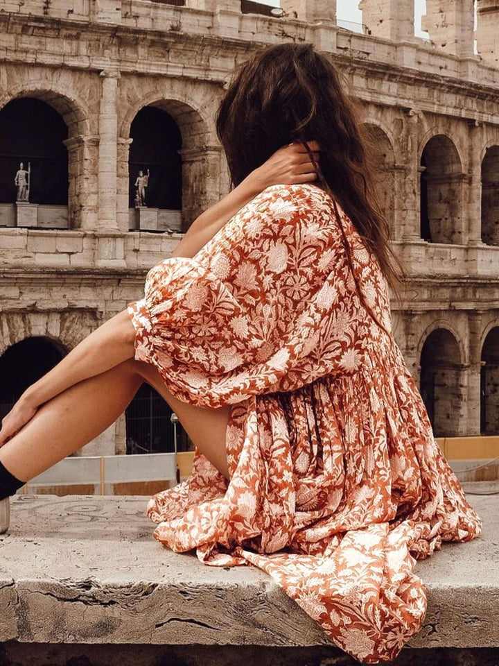 YUNE - Boho crochet-style mini dress
