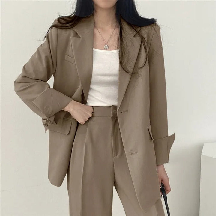 PLAIN – Women’s Blazer and Pants Two-Piece Set