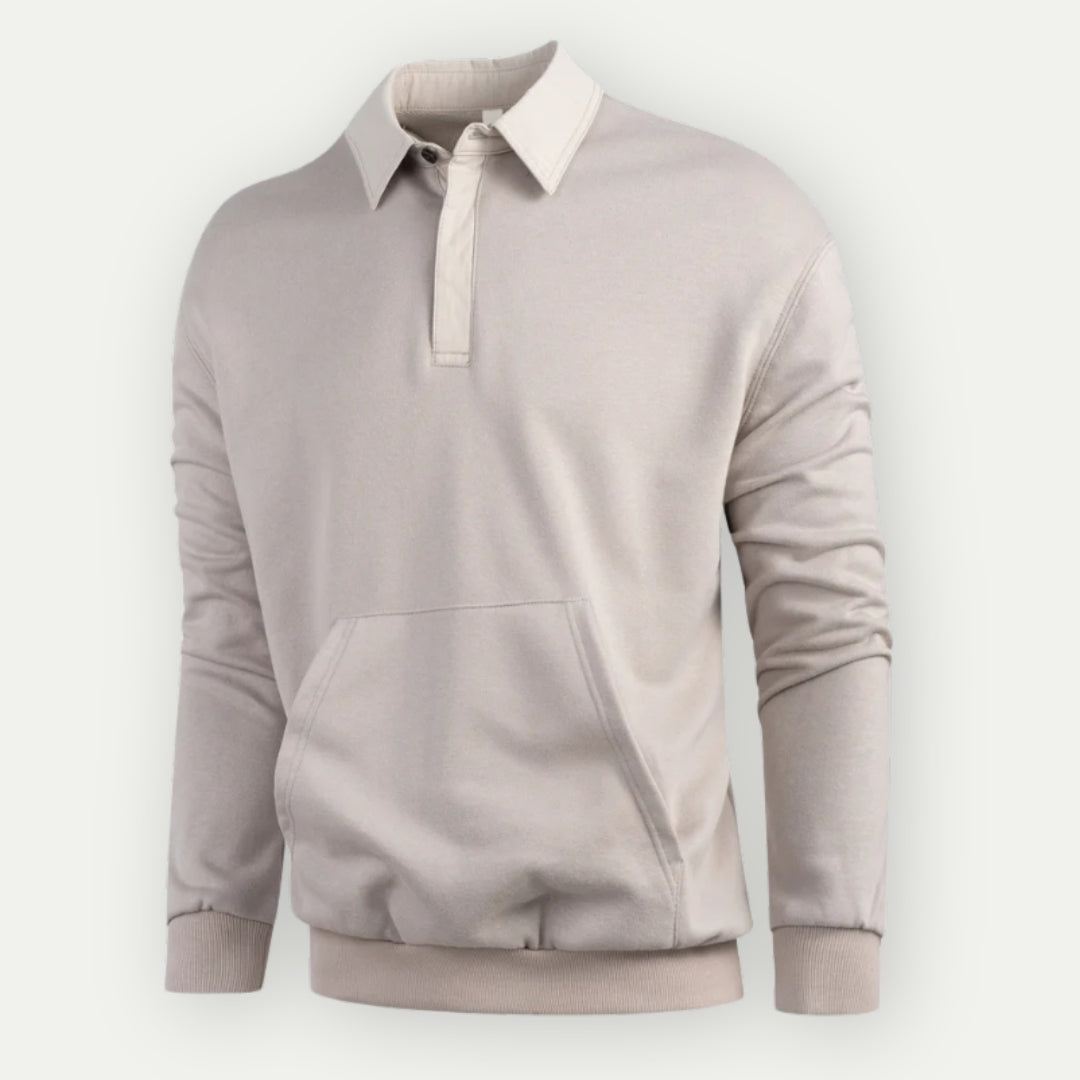 JONAS – Men’s Collared Pullover Sweatshirt