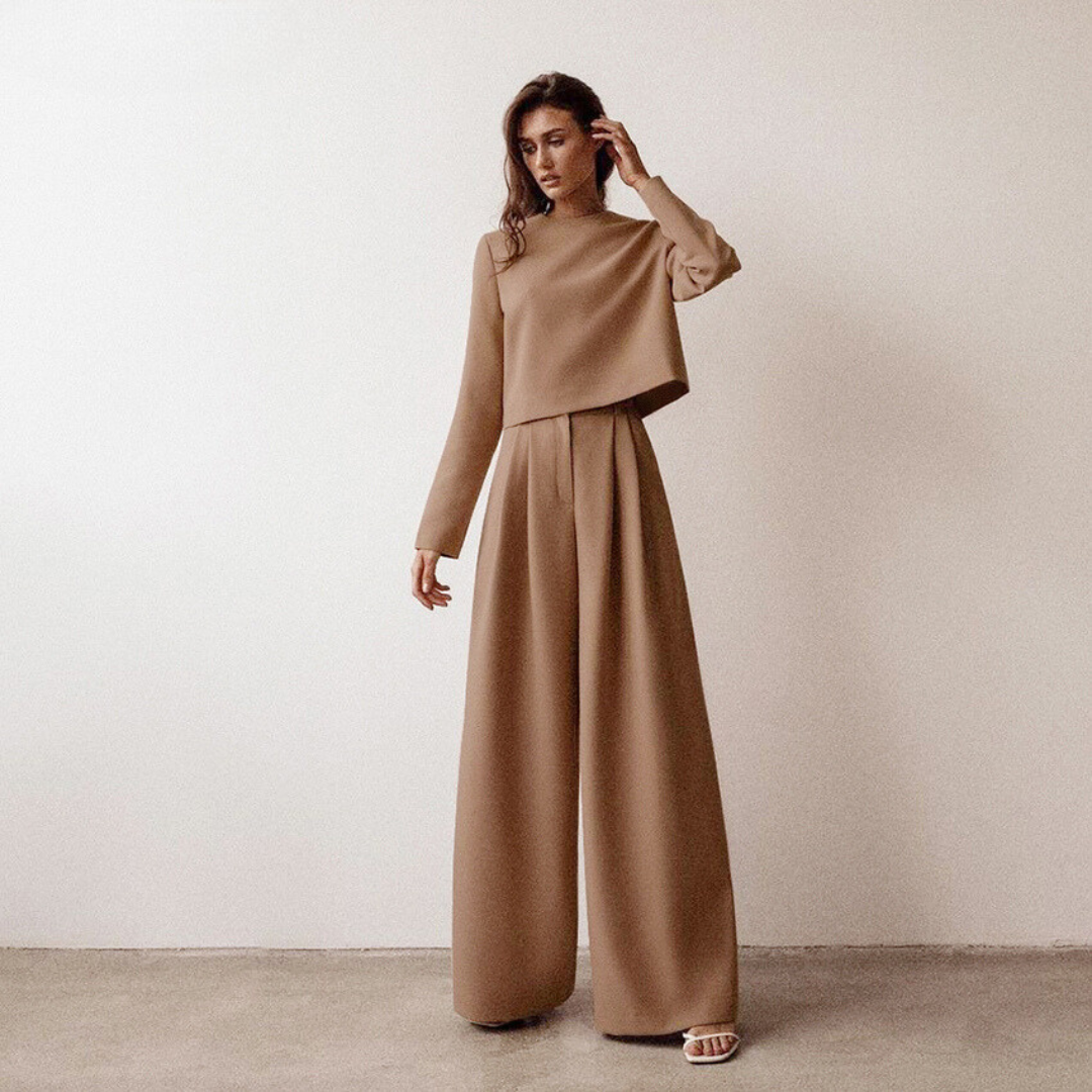 ELLIAN - Women's Two-Piece Palazzo Set