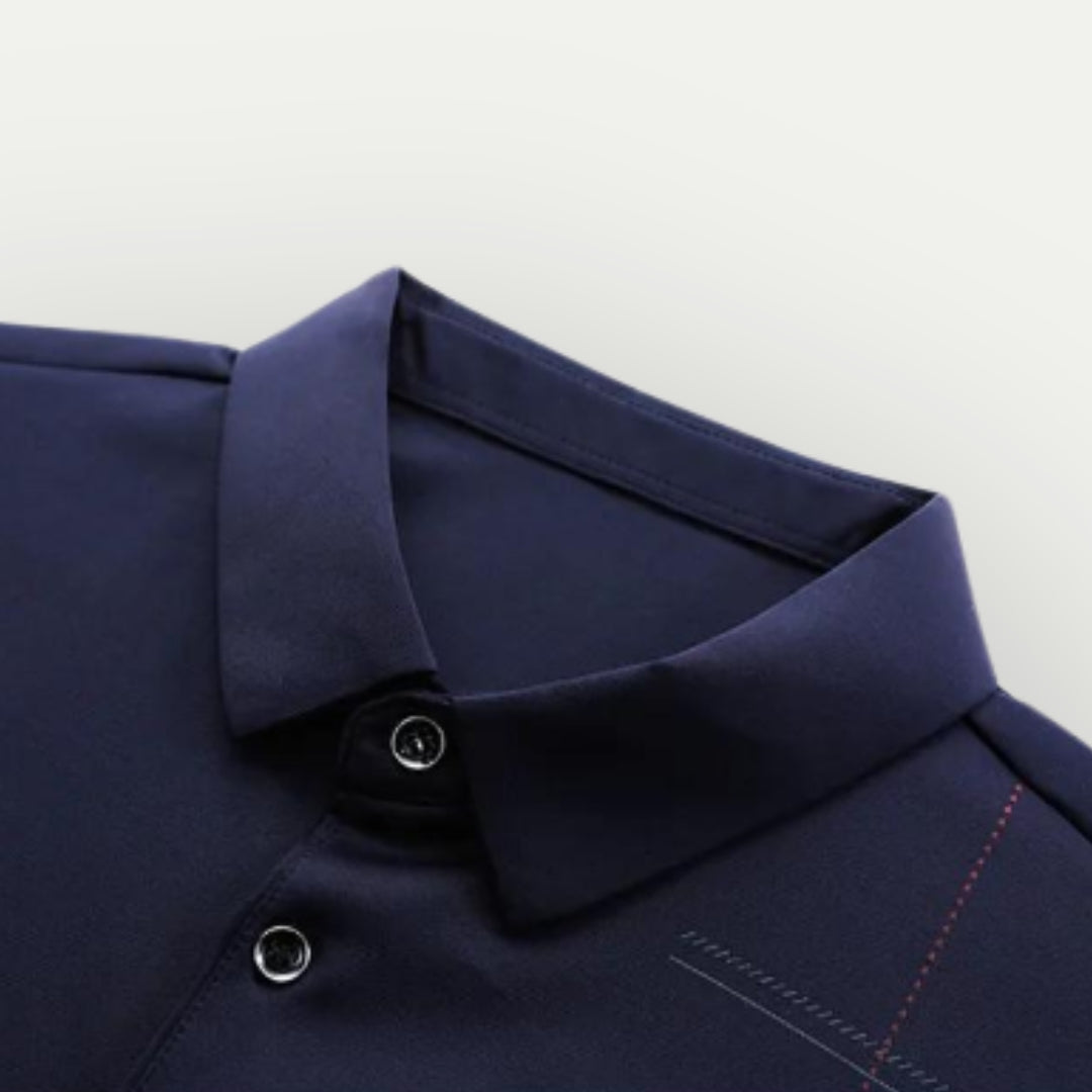 SAUL - Men’s Slim Fit Long Sleeve Polo