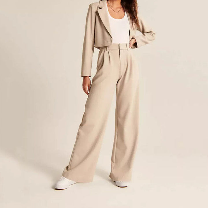 ELARA – Women's High-Waist Wide-Leg Trousers