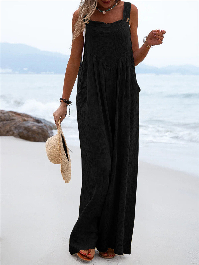 MARR-  Women's Loose-Fit Linen Jumpsuit