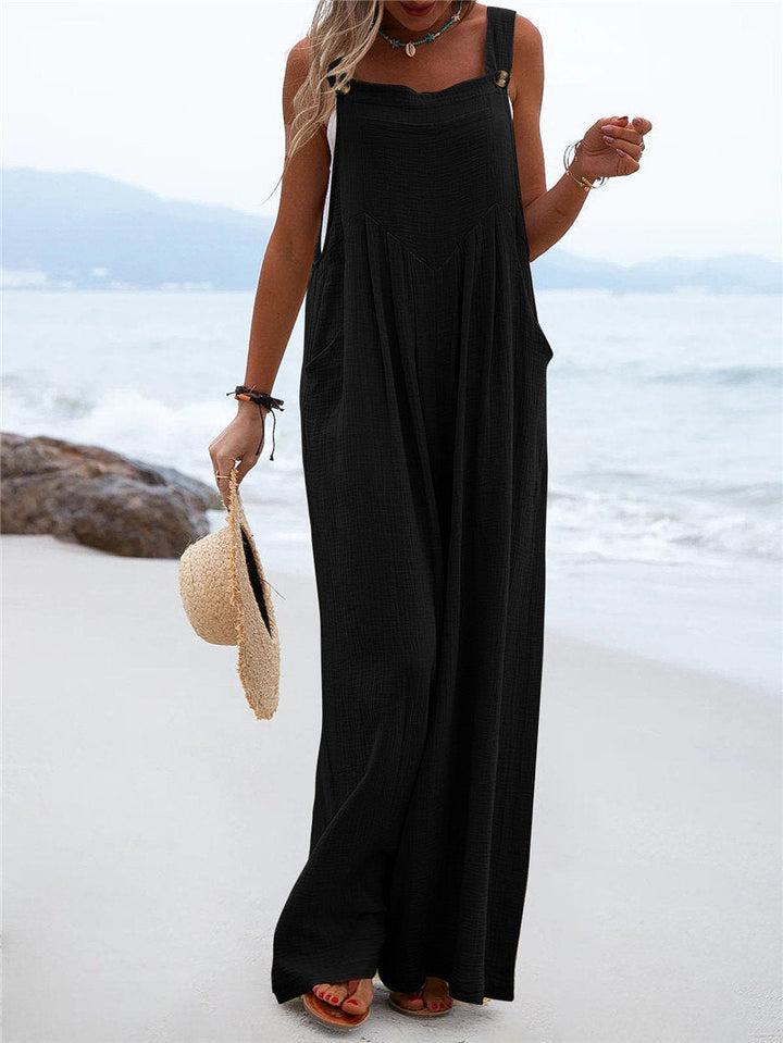 MARR-  Women's Loose-Fit Linen Jumpsuit