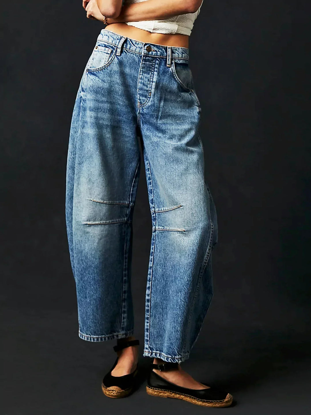NAIMA – Women's Leopard Wide-Leg Jeans