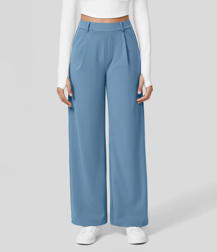 FLEX – High Waisted Wrinkle Free Wide Leg Trousers