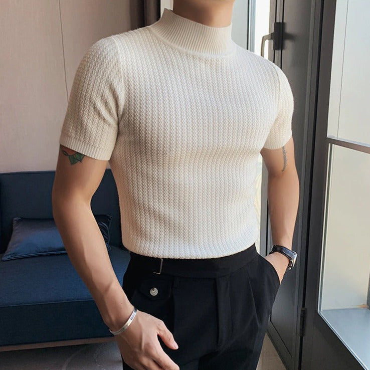 STARK - Slim Fit Extended Neck T-Shirt for Men