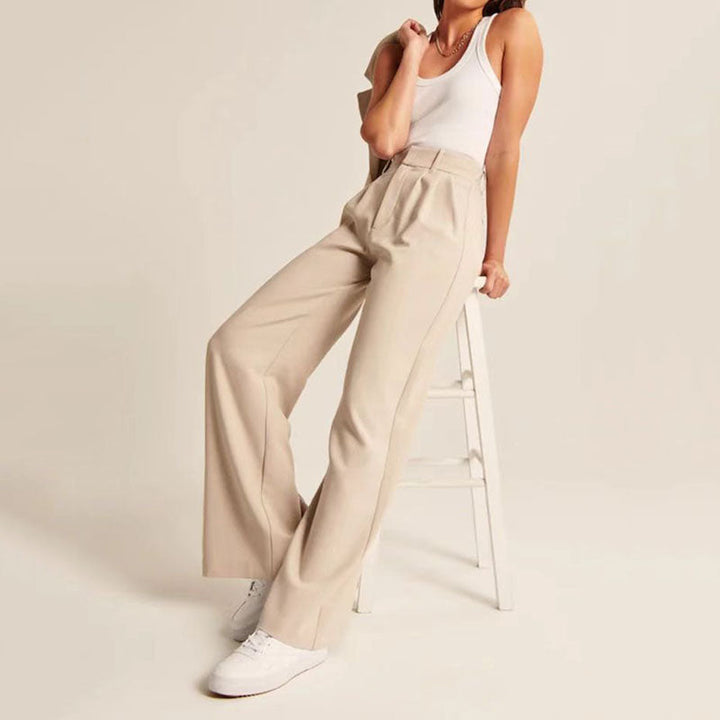 ELARA – Women's High-Waist Wide-Leg Trousers