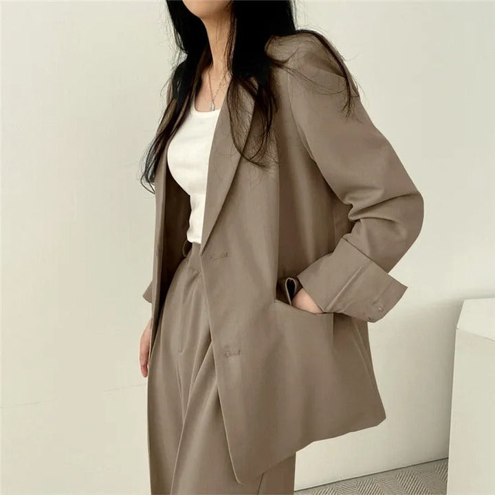PLAIN – Women’s Blazer and Pants Two-Piece Set