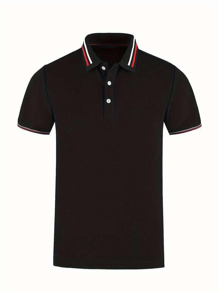 DASH - Men’s Striped Trim Polo Shirt