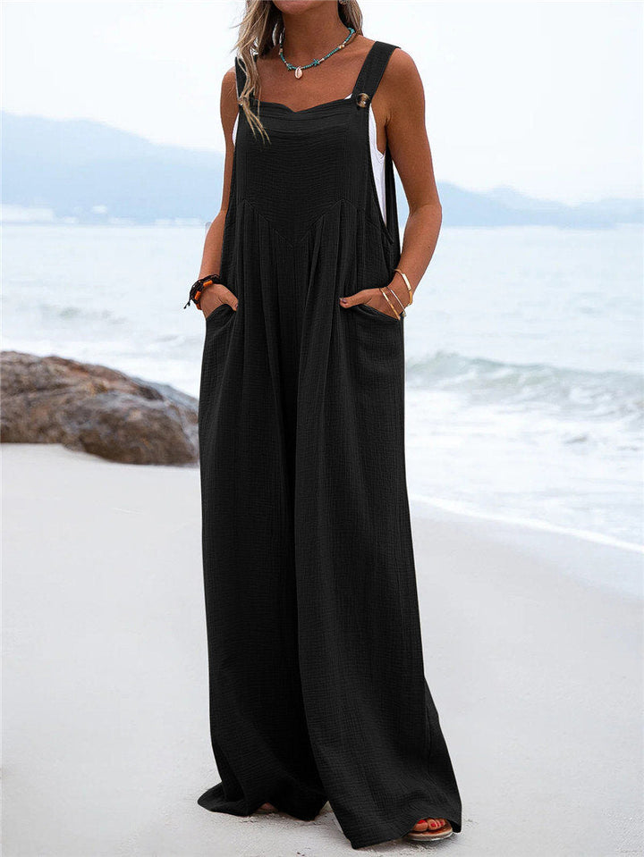 MARR-  Women's Loose-Fit Linen Jumpsuit