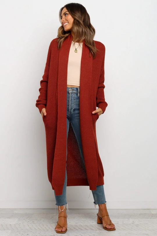 BERLIN  - Women's Longline Knit Open Cardigan