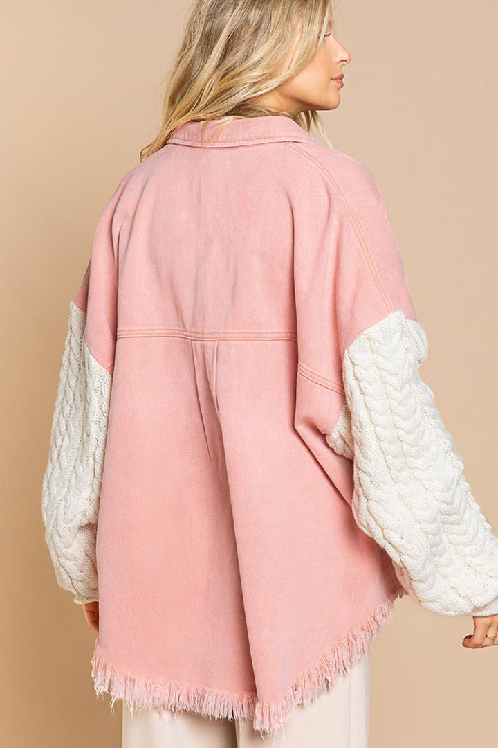 AKACIA – Denim Knit-Sleeve Jacket
