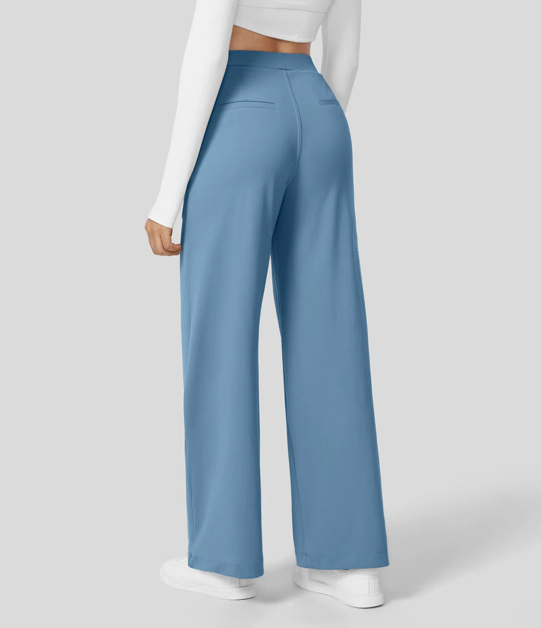 FLEX – High Waisted Wrinkle Free Wide Leg Trousers