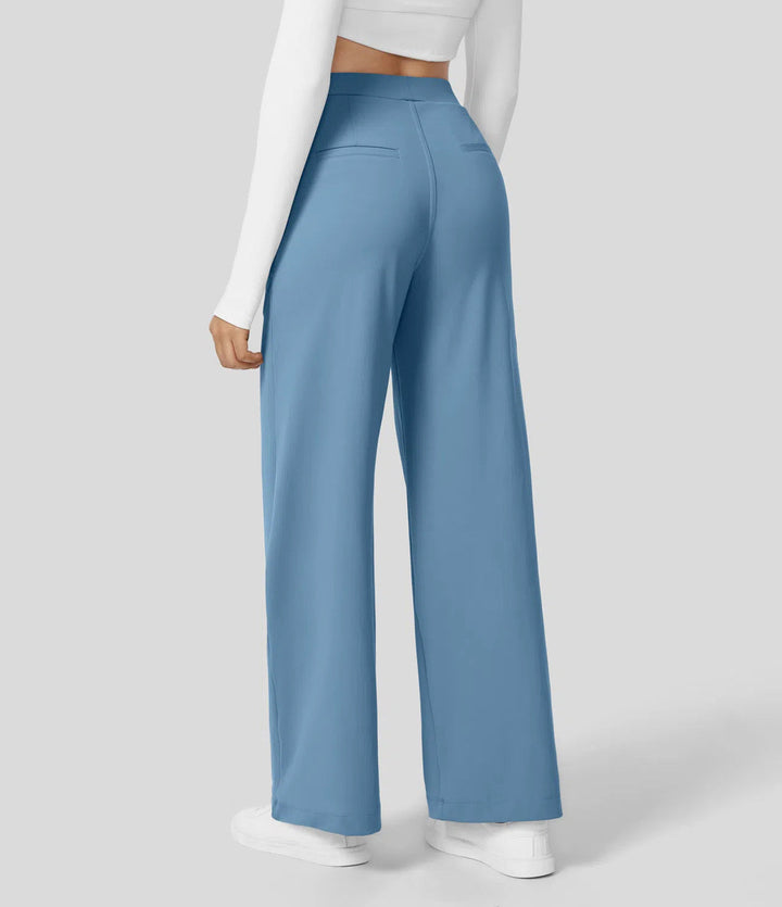 FLEX – High Waisted Wrinkle Free Wide Leg Trousers
