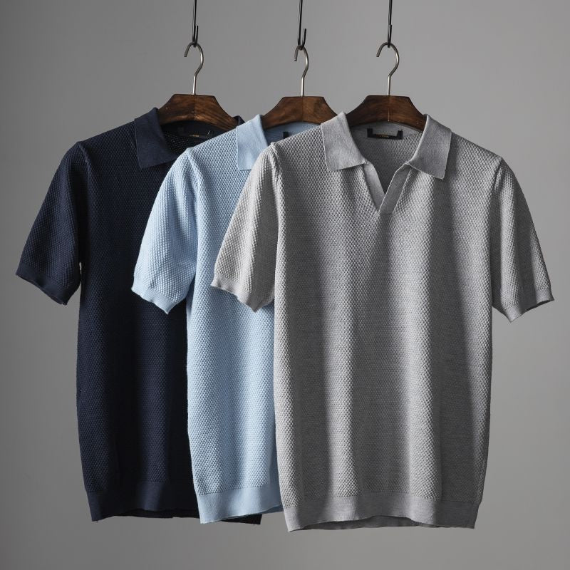 LEDON – Men's Knitted Pullover Polo Shirt