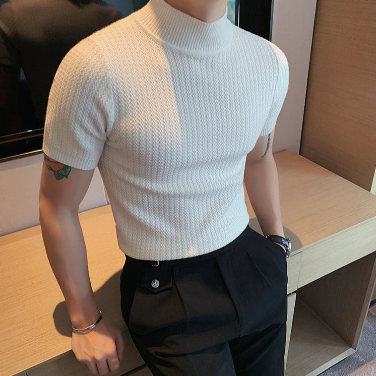 STARK - Slim Fit Extended Neck T-Shirt for Men