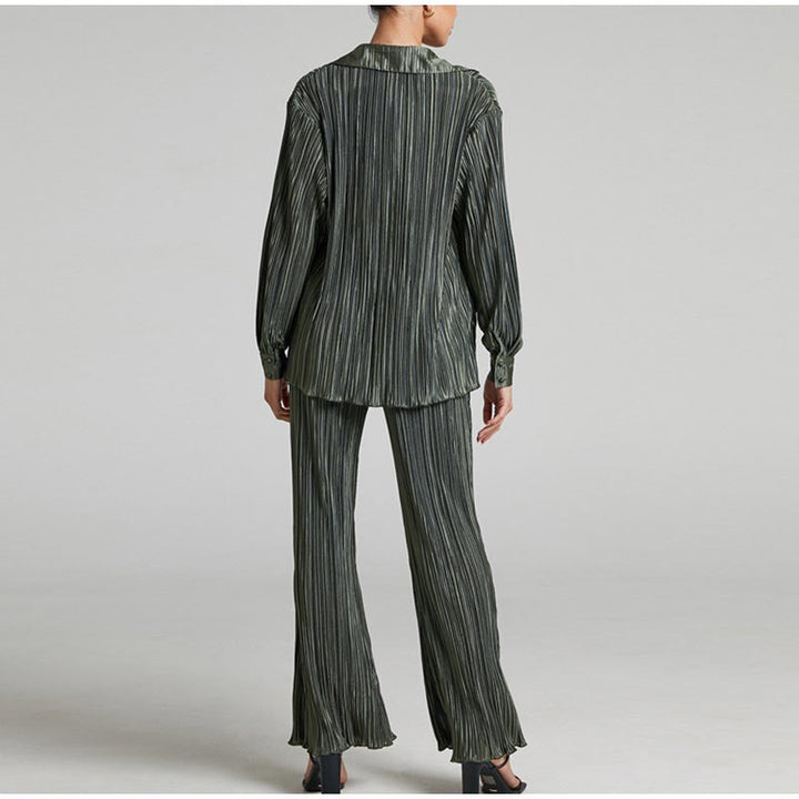 KATANA - Women's Oversized Pleated Shirt & Trousers Set