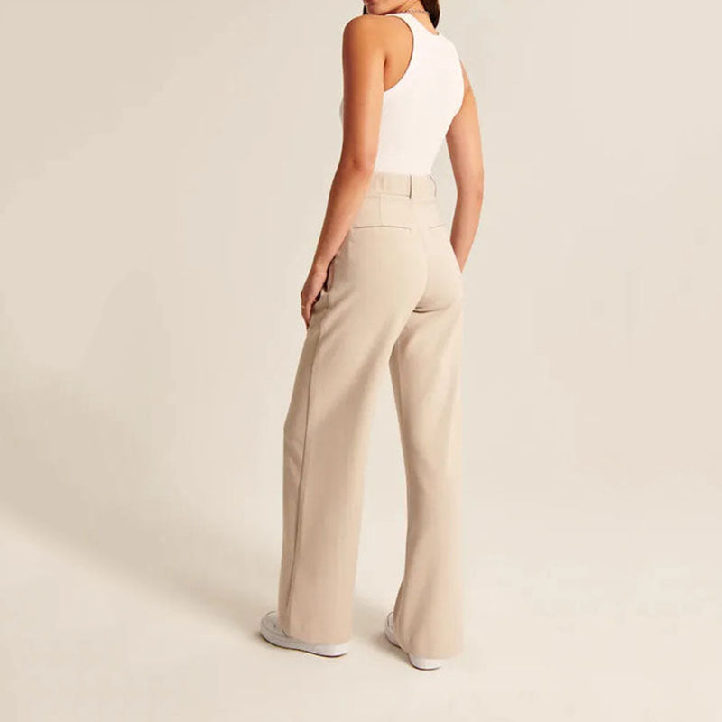 ELARA – Women's High-Waist Wide-Leg Trousers