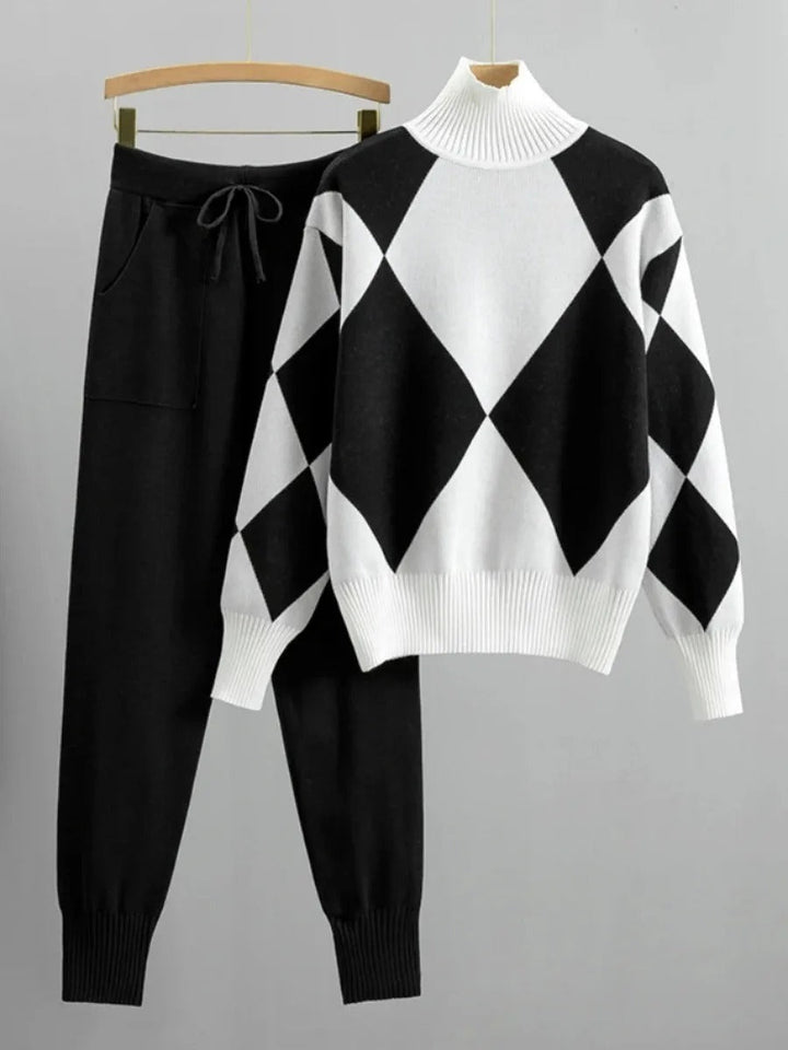 TESS - Knitted Geometric Two-Piece Set