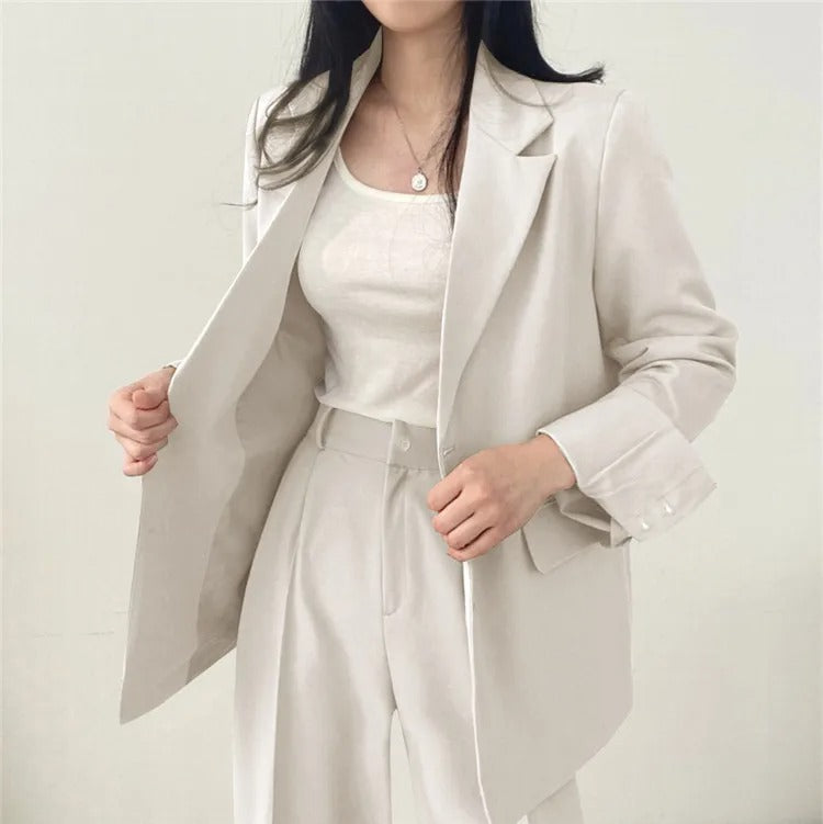 PLAIN – Women’s Blazer and Pants Two-Piece Set