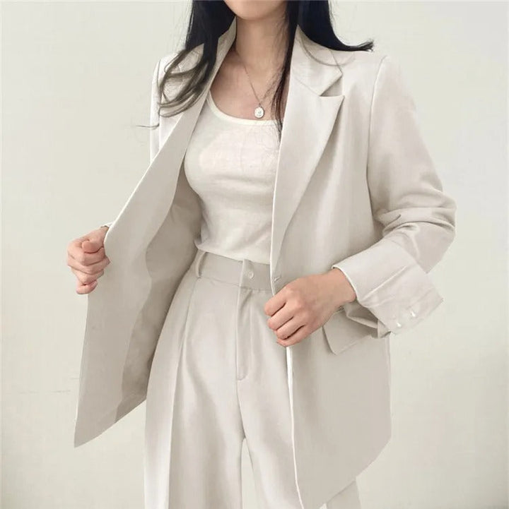 PLAIN – Women’s Blazer and Pants Two-Piece Set