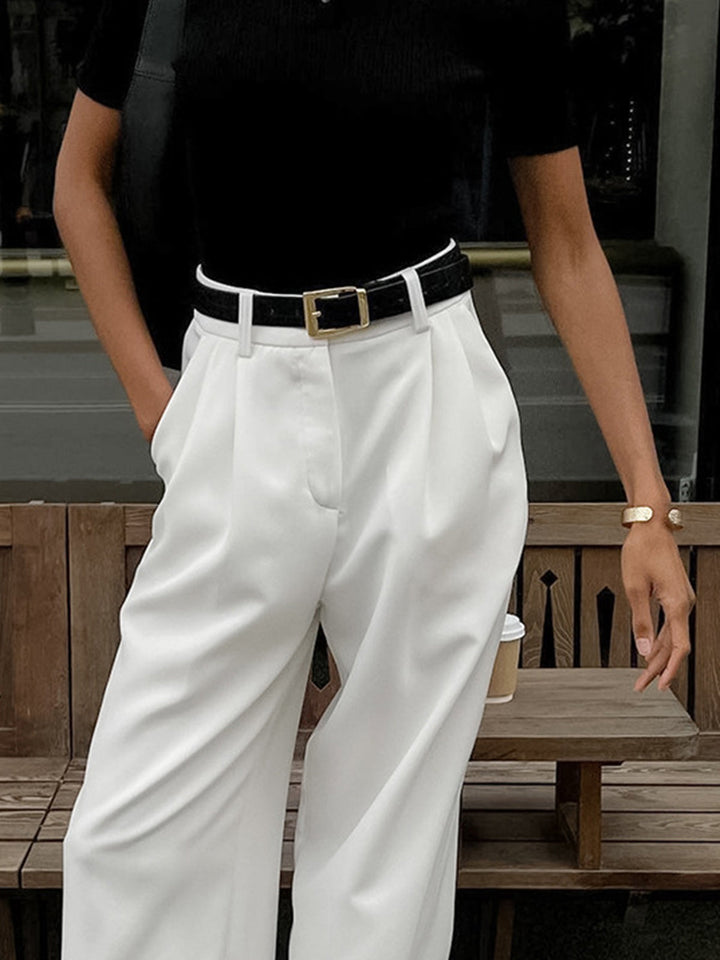 TAU - Classic High-Waist Wide Leg Pants