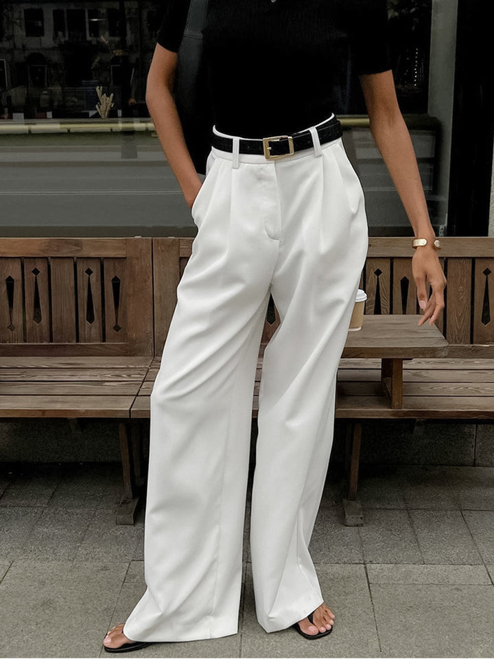 TAU - Classic High-Waist Wide Leg Pants