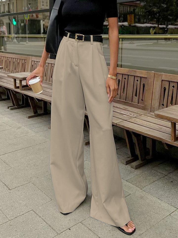 TAU - Classic High-Waist Wide Leg Pants