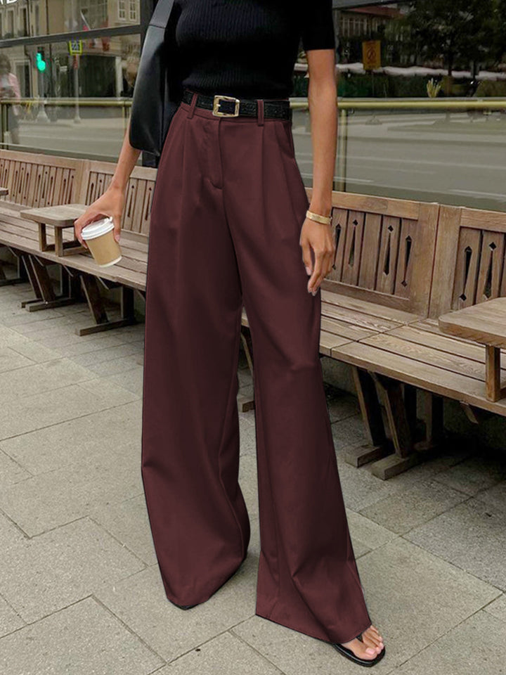 TAU - Classic High-Waist Wide Leg Pants