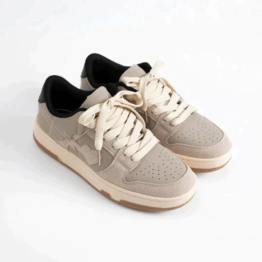 LINA – Blue Heart Lace-Up Sneakers