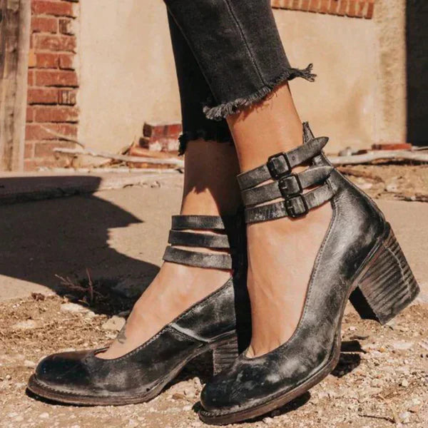 MIKKI - Women's Elegant Ankle Strap Pumps