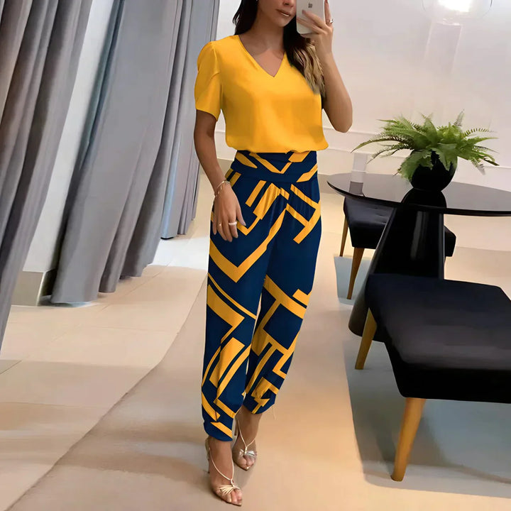 ISLAK – Women's Summer Set with Puff Sleeve Top