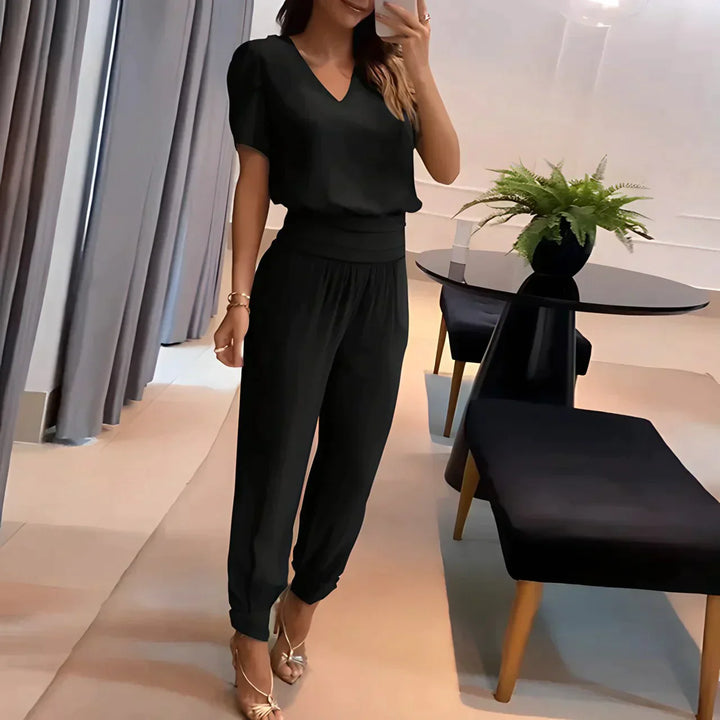 ISLAK – Women's Summer Set with Puff Sleeve Top