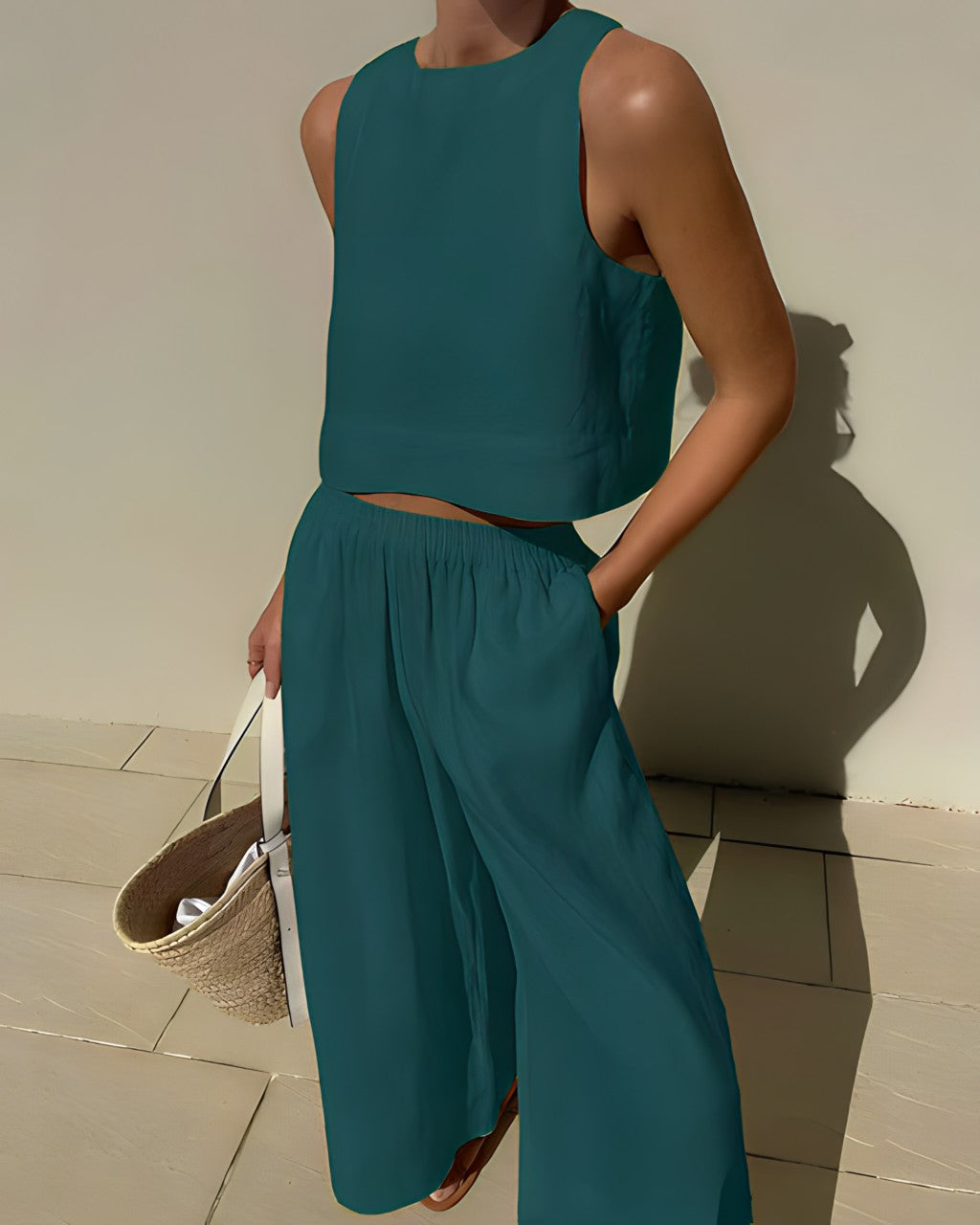 MAELIE – Linen Blend Two-Piece Set for Women