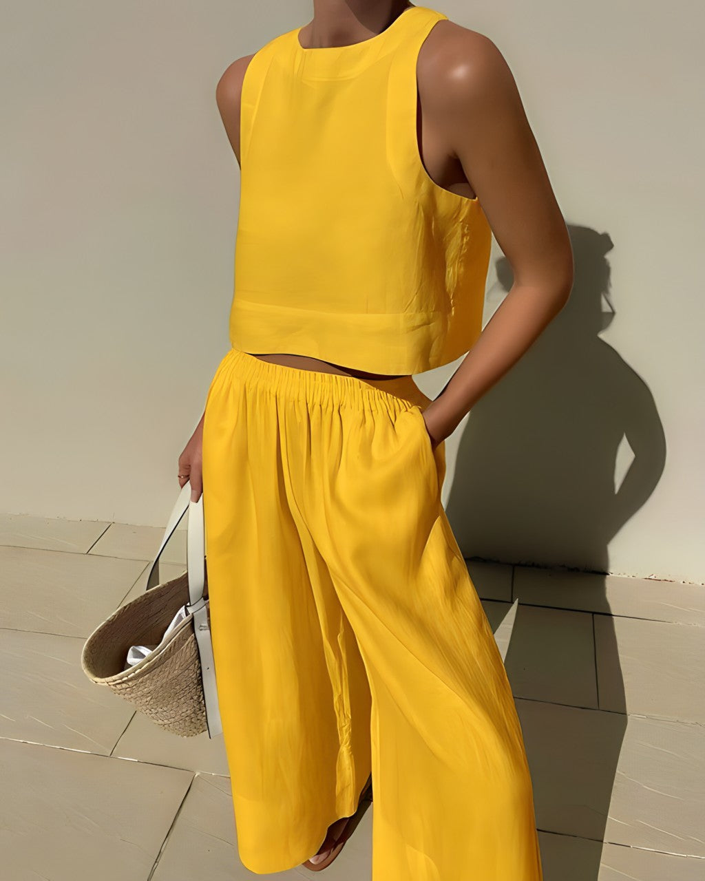 MAELIE – Linen Blend Two-Piece Set for Women