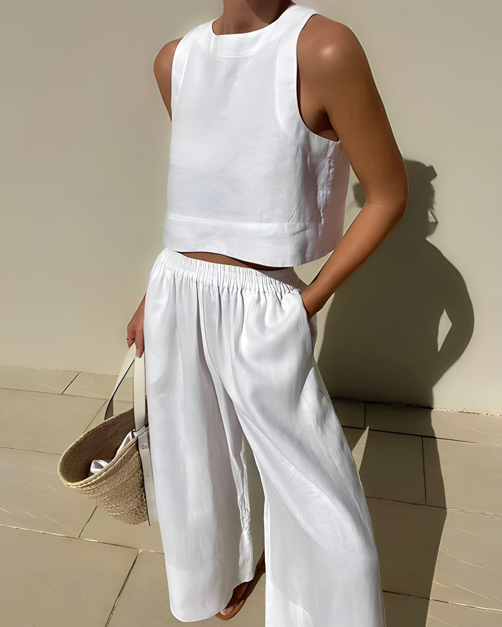 MAELIE – Linen Blend Two-Piece Set for Women