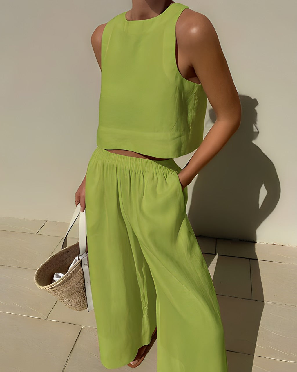 MAELIE – Linen Blend Two-Piece Set for Women