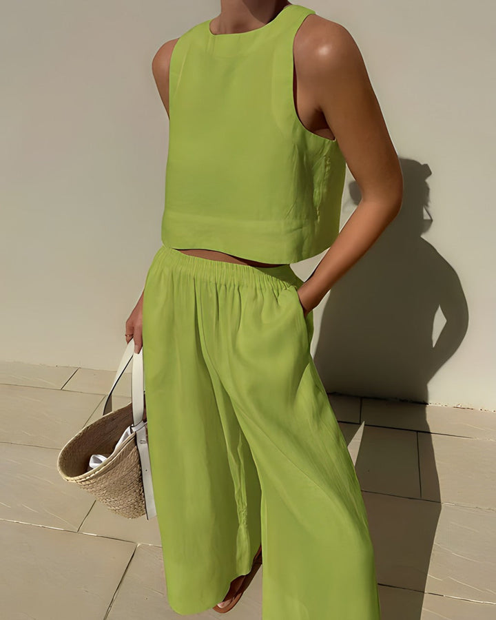 MAELIE – Linen Blend Two-Piece Set for Women