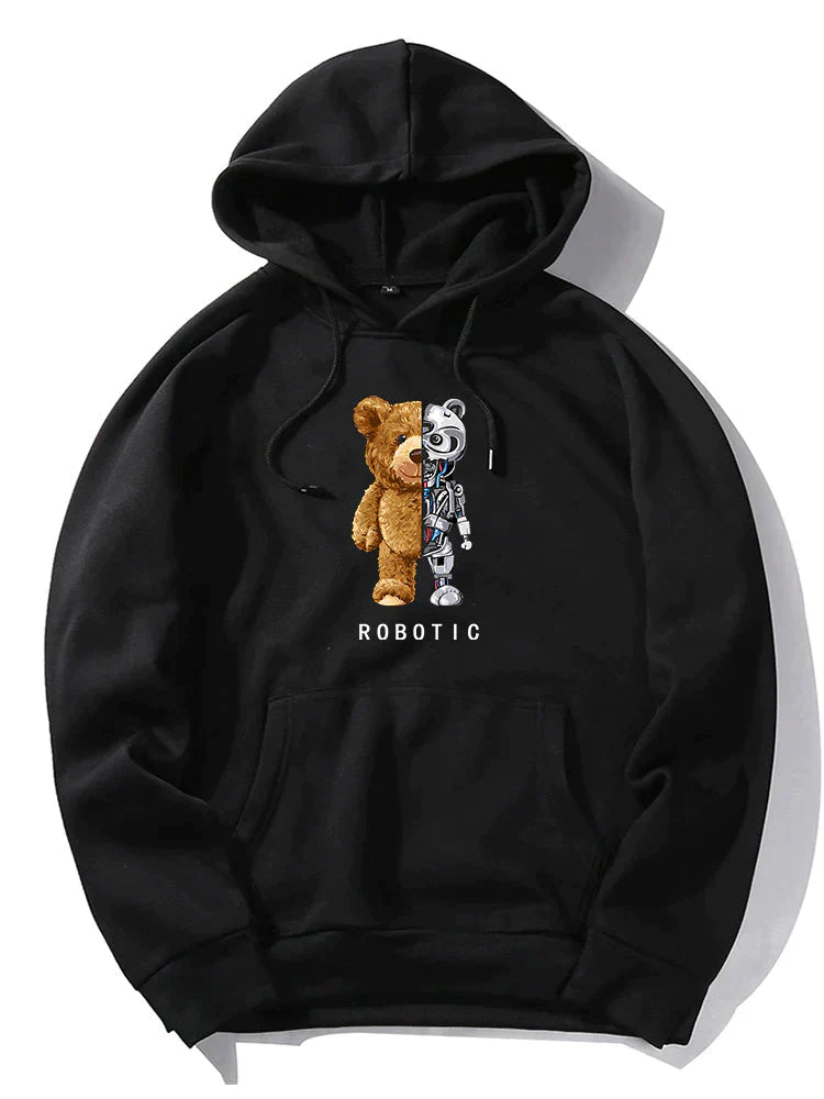 AXEL – Men’s Robot Bear Graphic Hoodie