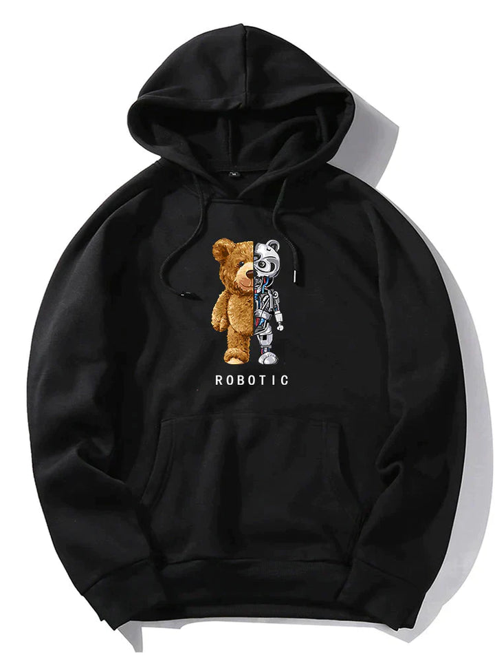 AXEL – Men’s Robot Bear Graphic Hoodie