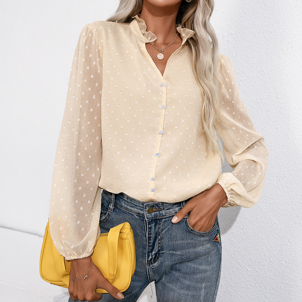 OGUH - Sheer Polka Dot Blouse