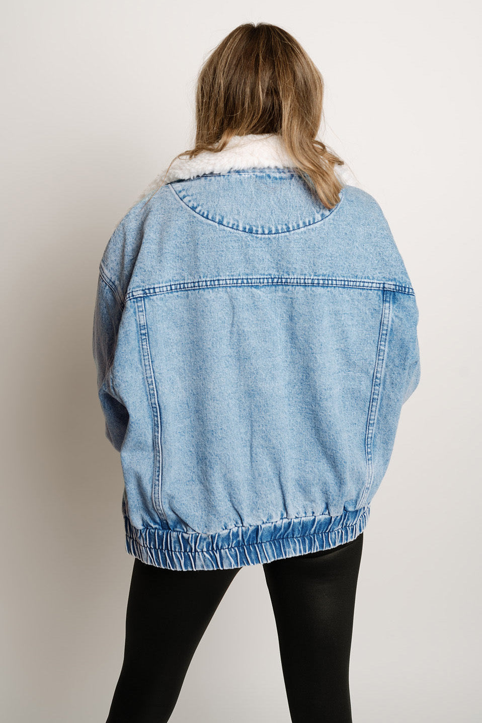 SENN – Women's Washed Fleece Denim Jacket