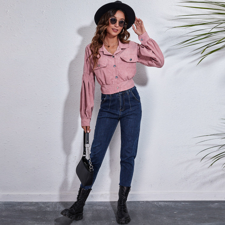 GALO - Women's Cropped Corduroy Jacket