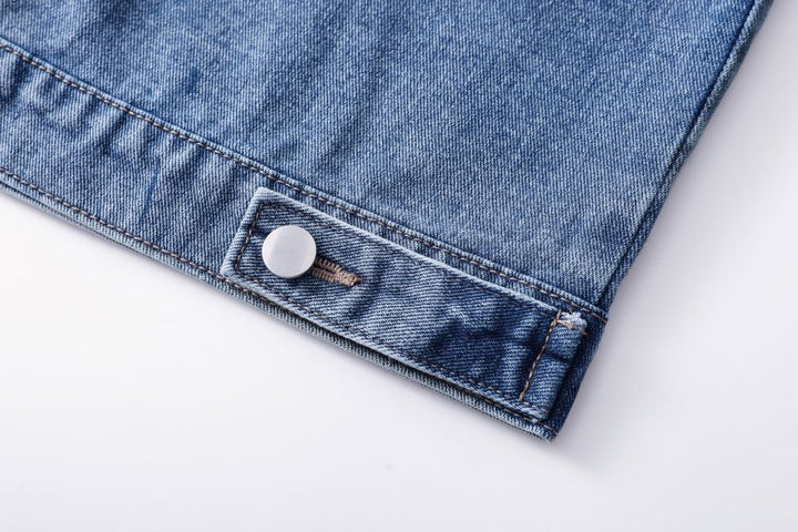 LIORAS - Women's Classic Faded Denim Jacket