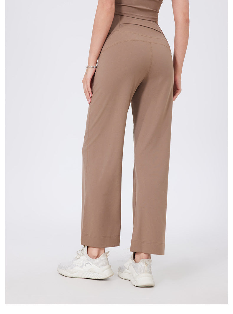 SDEL - High-Waist Wide-Leg Stretch Pants