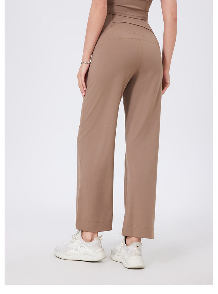 SDEL - High-Waist Wide-Leg Stretch Pants