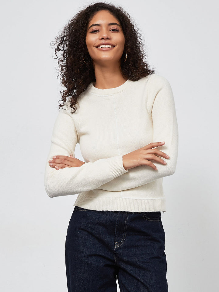 LIVIA – Fitted Long Sleeve Knit Sweater
